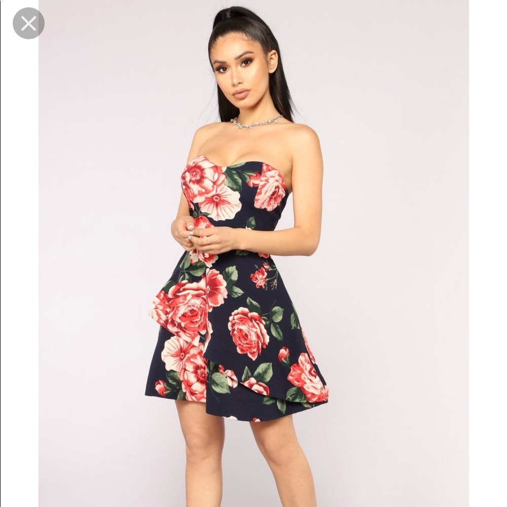 Never worn Black floral dress